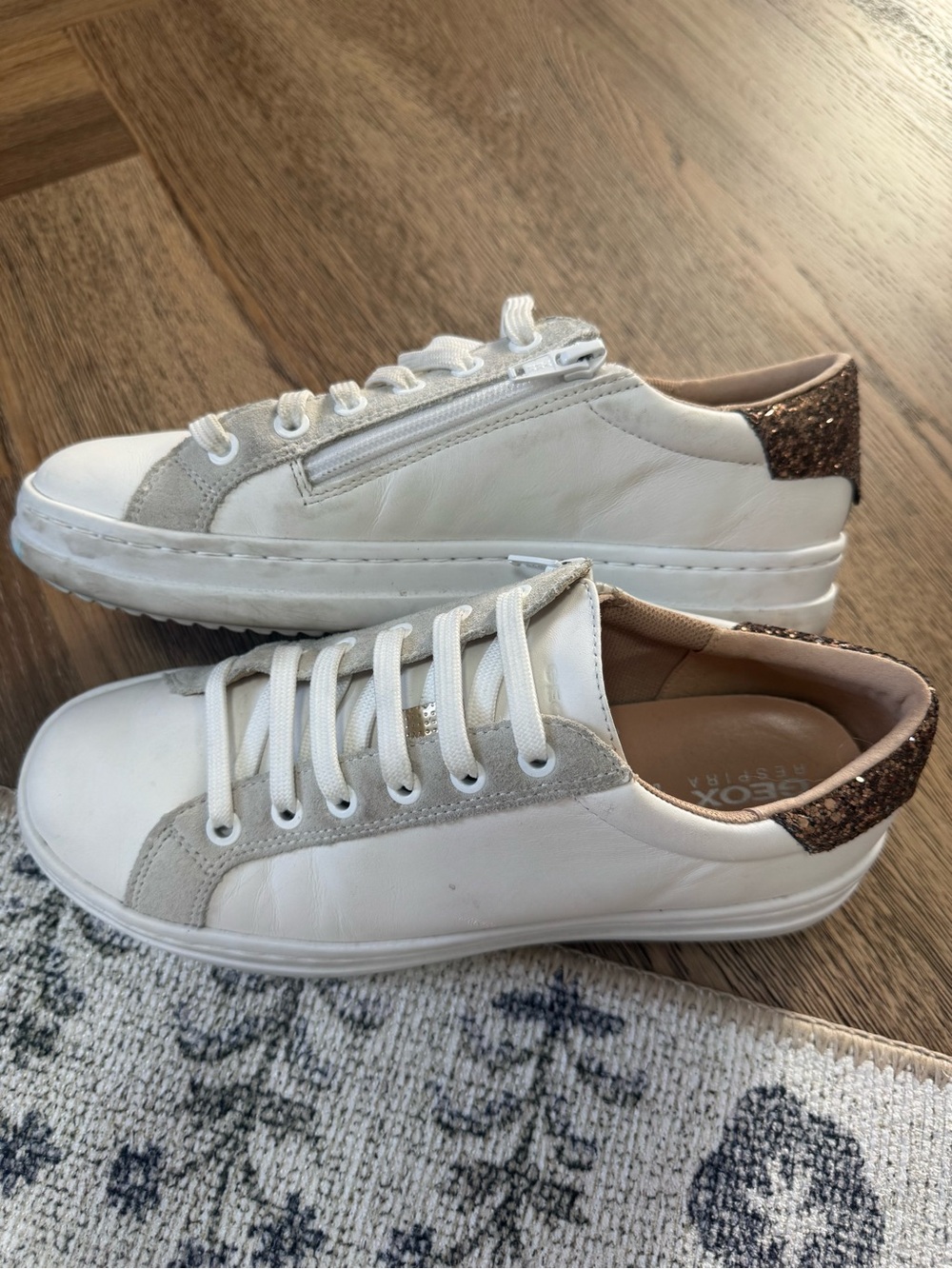 Geox Italian Leather Fashion Sneakers - Picture 5 of 10